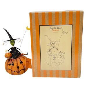 August Moon Pumpkin Patch Trixie Witch Halloween Decor JackO Lantern Dan DiPaolo